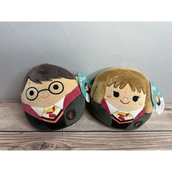 Original Set Of 2 Harry Potter Squishmallow Kellytoy Plush Harry Potter/Hermione - Picture 2 of 7